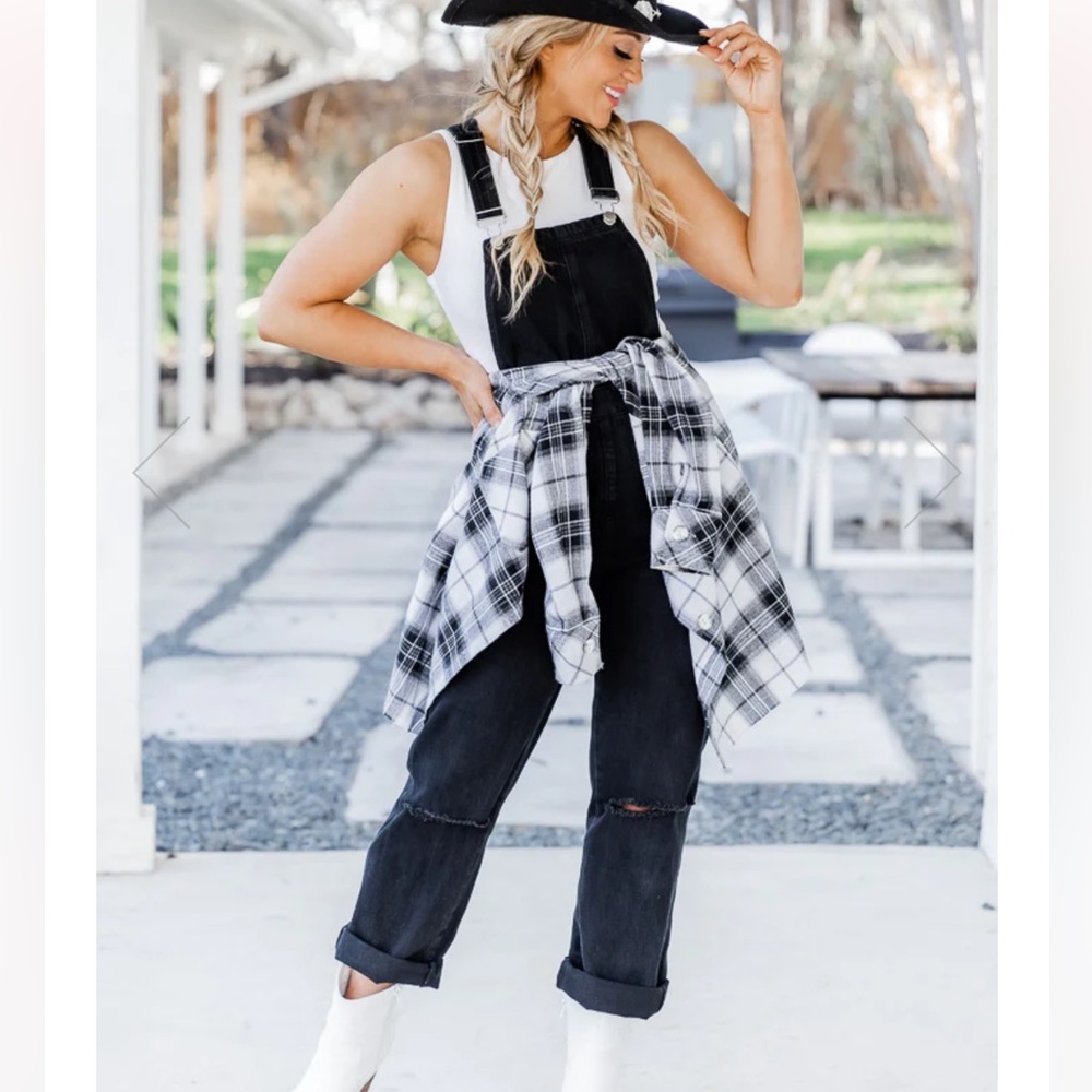 Black overalls